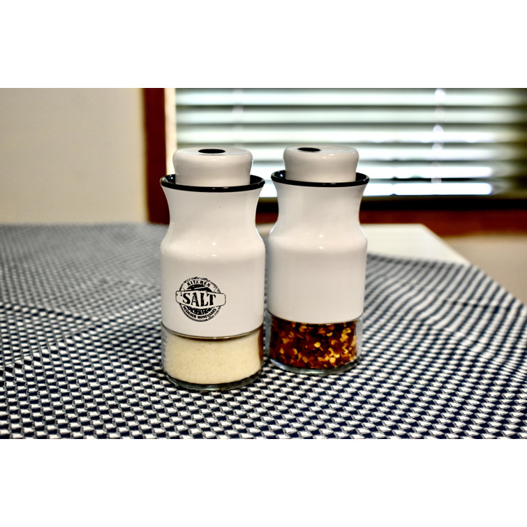 aelga Salt And Pepper Shakers With 3 Adjustable Pour Holes Elegant